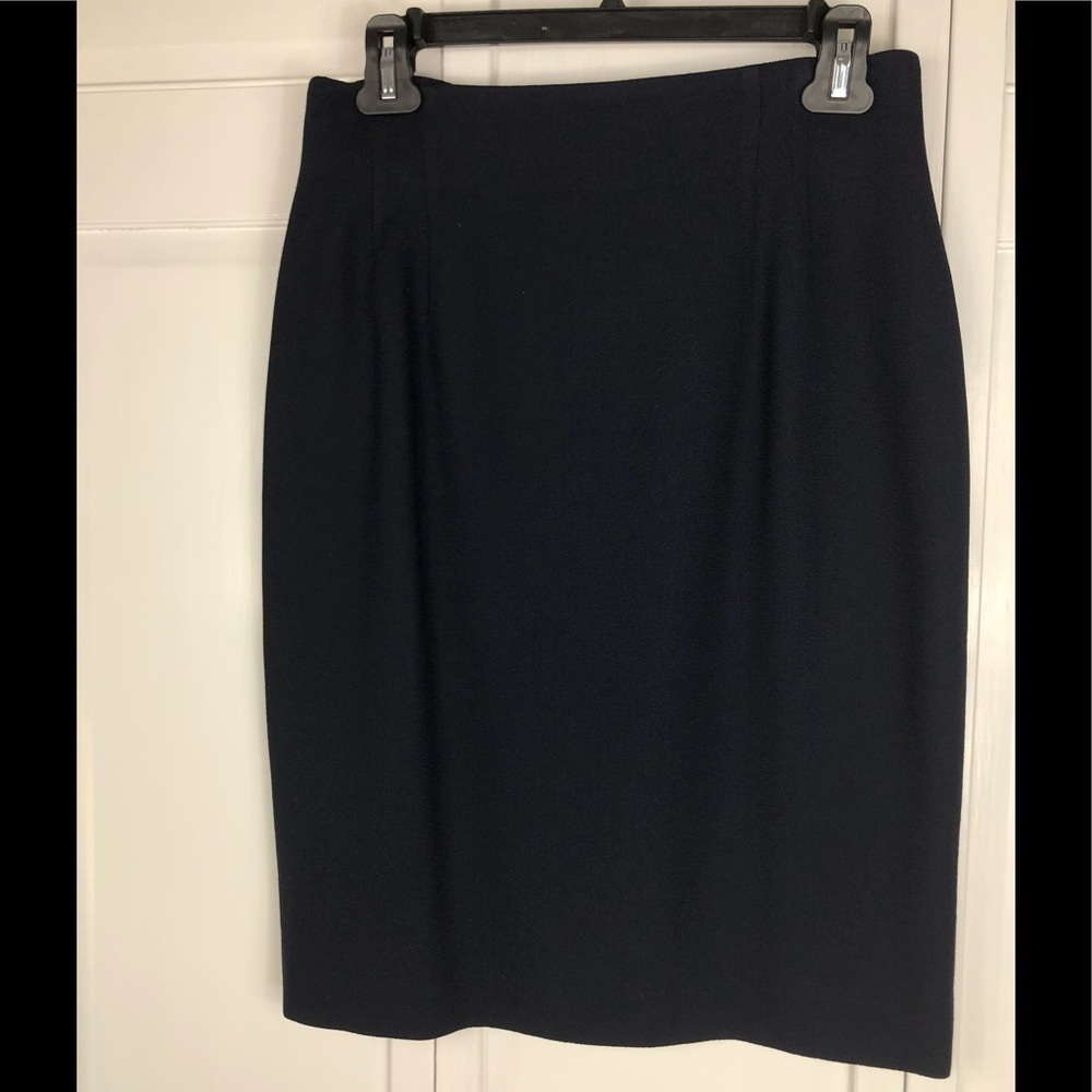 Jones New York BLACK WOOL PENCIL SKIRT 0596